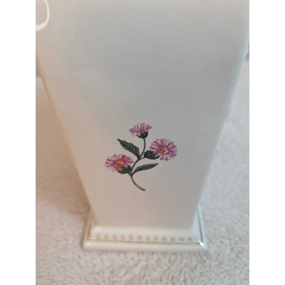 PS Limited Edition 1994 Floral Ceramic Mantle Clock Decorative White